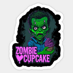 Zombie Cupcake Sticker